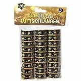 Udo Schmidt 13007 - Luftschlangen - 3 Rollen je 9 Stk. - schwarz/gold - Zahl: 50