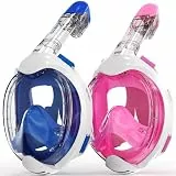 G2RISE® Schnorchelmaske Kinder, tauchermaske vollgesichtsmaske, CO2-sichere, Anti-Beschlag und Trockenoberteil Schnorchel Vollmaske