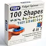 TOSY Magnet Fidget Spinner Mini – 3-in-1-Spielzeug: Verwandelbarer Fidget Spinner mit 72 Magneten, Unendlichkeitswürfel, 2x2 Puzzle-Würfel, Oster-Geburtstagsgeschenk für Erwachsene und Kinder
