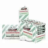 Fisherman's Friend Mint, 24er Vorratsbox, Pfefferminze und Menthol Geschmack, zuckerfrei & vegan, Bonbons für frischen Atem, 24 x 25g