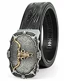 BELTROAD Herren Automatik Ratsche Westerngürtel Leder Cowboy Gürtel für Männer mit Automatik Western Gürtel Herren für Jeans Weihnachtsgeschenke