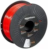 Amazon Basics 3D-Drucker-Filament aus PETG-Kunststoff, 1.75 mm, Rot, 1-kg-Spule