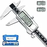 Kynup Digital Messschieber, 150 mm Schieblehre Digital Edelstahl, Elektronik Digitaler Messschieber Messwerkzeuge, LCD Display für Haushalt und Industrie Messung Messlehre, Schwarz