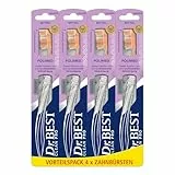 Zahnbürste - Dr.BEST Polimed, Mittel (4 Stück), für eine bis zu 49% bessere Reinigungsleistung* an schwer erreichbaren Stellen