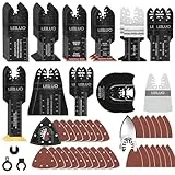 LEILUO 158 teiliges Multitool Sägeblatt Set universelles Zubehör für oszillierende Werkzeuge mit Aufbewahrungstasche kompatibel mit Einhell Makita DTM51Z Dremel Parkside und mehr