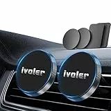 ivoler [2 Stücke Handyhalterung Auto Universal Magnet Lüftung Kfz Halterung Autohalterung Halter Handy Magnetic Handyhalter Mount für Verschiedene Telefonmodelle. (Schwarz)
