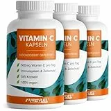 Vitamin C hochdosiert - 1095 Kapseln - 500 mg Vitamin C gepuffert - hochwertiges Calcium-Ascorbat optimal hochdosiert - laborgeprüft mit Zertifikat - 100% vegan