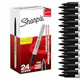 Sharpie Permanent Marker | Marker Stifte mit feiner Spitze | schwarz | 24 Stück Market Set