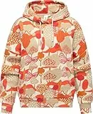 Ragwear Damen Hoodie gemütlicher Pullover mit Verstellbarer Kapuze Pirita Print Ecru Gr. M