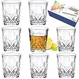 JAIEF 60 ml Schnapsgläser, bleifreies Glas, klares Schnapsglas mit schwerem Boden (8 Stück)