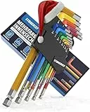 STONE REEF Innensechskantschlüssel Set 13tlg. [inkl. Kugelkopf] - 1,27-10mm Sechskant Multicolour Satz, Sechskantschlüssel Set für Handwerker, Winkelschlüsselsatz