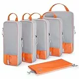 BAGSMART Kleidertaschen Set 6 Teilig packtaschen Kompression Packwürfel Set mit Wäschesack für Rucksack,reise organizer,Koffer Organizer auf Travel
