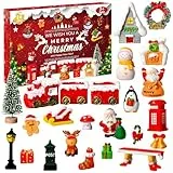 Adventskalender 2025 Miniatur-Spielzeug, 24pcs Weihnachten Countdown Kalender Figurenset für Kleinkinder Jungen Mädchen