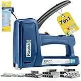 Rapid RPC7 Handtacker 7-in-1 - vielseitig zum Polstern, Kabelbefestigen, Tackern von Holz - Staterset inklusive Klammmern & Nägel - weniger Kraftaufwand - Made in Sweden