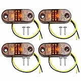 4 Stück LED-Seitenleuchten Seitenmarkierungsleuchten für 12 V 24 V Auto Anhänger LKW LKW Caravan Bus