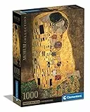 Clementoni - 39790 - Museum Collection - The Kiss - 1000 Teile - Puzzle Erwachsene, Kunst, Puzzle berühmte Gemälde, Made in Italy