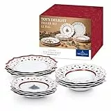 Villeroy & Boch – Toy's Delight Tafelservice Weihnachten 12 Teilig, Weihnachtsteller Set Toys, Weihnachtsgeschirr, Weihnachtsservice 4 Personen, Speiseteller, Suppenteller, Frühstücksteller, Porzellan