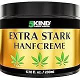 5kind Extra Starke Hanfcreme 200ml - Hochkonzentriertes Hanföl und Arnika-Creme - zur Massage von Gelenken & Muskeln, unterem Rücken, Knien, Nacken & Schultern - Reich an natürlichen Extrakten