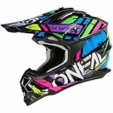 O'NEAL | Motocross-Helm | MX Enduro | ABS-Schale, Lüftungsöffnungen für optimale Kühlung | 2SRS Helmet Glitch V.23 | Erwachsene | Multi | Größe S (55/56 cm)