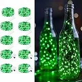 Maxee 10 Stück 2M Grün LED Lichterkette Batterie, Wasserdicht für DIY, Party, Stimmung Lichter, Weihnachtsdeko, Innen- und Außenbereich Deko, 4 Stück Quadratische + 6 Stück Flache Lichterkette