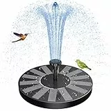 AISITIN Solar Springbrunnen für Außen 2025 Verbesserter, Solarbrunnen für Draussen mit 6 Sprüh Effekten, Solar Teichpumpe Solar Schwimmender Fontäne Pumpe für Garten, Teich, VogelBad, Wasserspiel