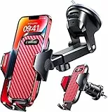VANMASS Handyhalterung Auto Upgraded Handy Halterung Auto Verstellbarer Kfz Handyhalterung Lüftung & Saugnapf Militärstandard Smartphone Halterung Auto für iPhone 15 Samsung Huawei Mate 60 pro usw.