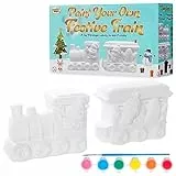 KreativeKraft Weihnachtsdeko Bastelset Kinder, Gips Figuren zum Bemalen, DIY Bastelsets für Kinder (2er-Set)