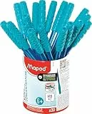 Maped Kidy Learn Konzentration - 20 ergonomische Graphitstifte mit entspannender Spitze zum Kauen – Mine HB2 – strukturierter Schaft mit Griff