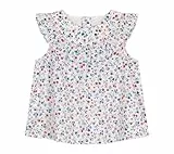 Petit Bateau Baby Mädchen A0CKQ Ärmellose Bluse, Weiß/Mehrfarbig, 12 Monate