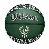 Wilson NBA Team Graffiti Basketball – Milwaukee Bucks, Größe 17,8–74,9 cm