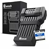 Samok® Fahrradschloss Zahlenschloss 4-stelligem Code 63cm inkl. Halterung - Faltschloss Fahrrad Stahl faltbar mit Nummern & Zahlen - HOHE SICHERHEIT - Diebstahlsicher E-Bike, Rennrad & MTB-Bike Lock