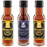 Mexican Tears - Scharfe Soße Box - 3x Hot Sauce mit Carolina Reaper & Habanero - Chili Set (3x100ml)
