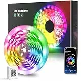 Mexllex LED Strip 20M, Bluetooth LED Streifen 20m RGB LED Lichterkette Streifen Licht mit Fernbedienung und App,16 Mio. Farben, RGB LED Strip Beleuchtung Leiste Band für Schrankdeko, Zuhause