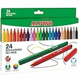 ALPINO AR001003 Pack 24 Filzstifte Fineliner farblich sortiert