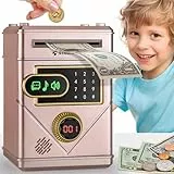 Ltteaoy Spardose für Kinder 3-12 Jahren, Elektronische Spardose mit Touchscreen, Passwort Sparschwein Piggy Bank Kinder, Geschenk für Kinder