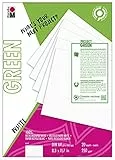 Marabu 1612000000601 - GREEN LINE Papier-Block DIN A4 White, 20 Blatt, hellweiß, 250 g/m², säurefrei, 100 Prozent Recyclinganteil