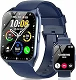 VKROBAG Smartwatch Mit Telefonfunktion, 1.85'' Touchscreen Uhr Für Damen Und Herren, 2026 Sportmodi Fitnessuhr, IP68 Wasserdicht Für Android iOS, Dunkelblau