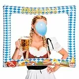Hysenm Oktoberfest Aufblasbarer Fotorahmen 75 x 65 cm Blau, Selfie Rahmen Bilderrahmen Party Zubehör, Aufblasbare Photo Booth Requisiten Fotobox Requisiten Geschenk Oktober Foto Requisiten
