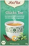 Yogi Tea Bio Glücks Tee Ayurvedische Kräuterteemischung mit Zimt, Hopfen und Orangenschale, 17 Beutel, 34g