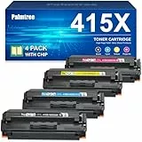 Palmtree 415X mit Chip Kompatibel für HP 415X 415A für HP Color LaserJet Pro MFP M479fdw Toner M479dw M454dw M454dn M479fdn M479fnw M480f W2030X W2031X W2032X W2033X 4-Pack Schwarz Cyan Gelb Magenta