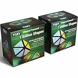 TOSY Magnet Pyramid Glow - 1 Würfel verwandelt Sich in 1 Milliarde Formen, 243 Magnete, leuchtendes, Spinner-Zubehör, Zappel/Puzzle-Spielzeug, Ostern/Valentinstag/Geburtstagsgeschenk, 2er-Set