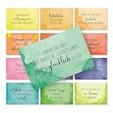 Logbuch-Verlag 38 bunte Sprüchekarten Motivationskarten als Geschenk 8,5 x 5,5 cm Sprüche Kärtchen Affirmation Motivation Regenbogen