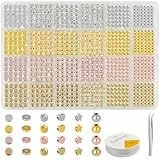 LHOEST Perlen für Armbänder Erwachsene Kinder 2160 Stück Armband Perlen Set Armbänder Selber Machen Perlen zum Auffädeln Ketten Selber Machen Set Armband Bastelset Mädchen DIY Bracelet Making Kit