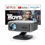 Smart Beamer【Netflix-Fähig & Dolby Audio】VISSPL 4200 ANSI 4K Projektor, Autofokus&Trapezkorrektur Portable Projector,1080P Full HD WiFi6 Bluetooth Heimkino/Outdoor Beamer mit 360°Drehständer für Handy