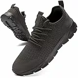 JUEQIBAA Herren Schuhe Sportschuhe Turnschuhe Laufschuhe Slip on Sneaker Sport Schuhe Leichtgewichts Joggingschuhe Atmungsaktive Gym Schuhe Herren Grau, EU 40