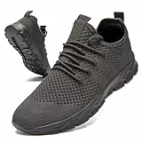 GHFKKB Damen Sneaker Laufschuhe Bequeme Sportschuhe Turnschuhe für Fitness, Tennis, Wandern Dunkelgrau, Größe 36