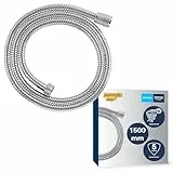 GROHE Vitalioflex, Duschschlauch aus Metall 1,50m (flexibler knickfester Brauseschlauch für die Dusche, druckbeständig, universaler Anschluss, keine Dichtungsringe notwendig), chrom, 27502001