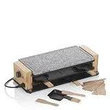 KELA – Raclette-/Steinplatte Bedretto Granit schwarz, 8 Personen, 49,0 x 20,5 x 12,5 cm – schwarz