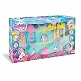 GALUPY Mermaid Magic Castle - Spielset mit verschließbarem Schloss, 1x Einhorn Figur mit Meerjungfrauenflosse und viel Zubehör