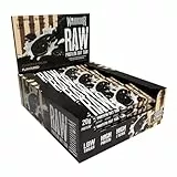 Warrior Raw Protein Riegel Flapjack 12 x 75 g (Kekse & Sahne) – Zuckerarmer, ballaststoffreicher Mahlzeitenersatz & Frühstücks-Hafer-Snack für Energie, muskelaturaufbau & Sättigung